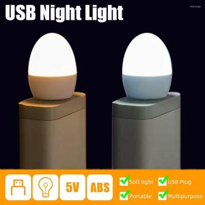 Luces nocturnas portátiles USB LED LIGE Mini Lámpara de enchufe Banco de energía Banco de carga Libro de protección de los ojos Ronda Ronda