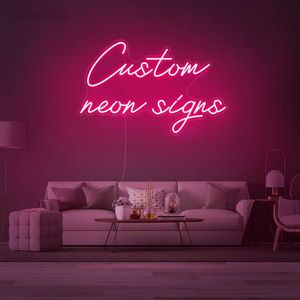 Night Lights Private Custom Personnalisé Neon Light Sign Wedding Party Birthday Store Nom de l'entreprise Design Room Decor HKD230704