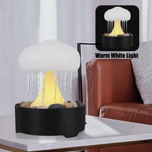 Veilleuses pluie nuage lumière fontaine pour maison chambre Portable blanc chaud