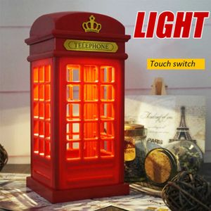 Luces nocturnas Retro Phonebooth Night Light Mini USB Warm Light Slpeeping Lamp para el hogar Niños Dormitorio LED Nightlights P230331