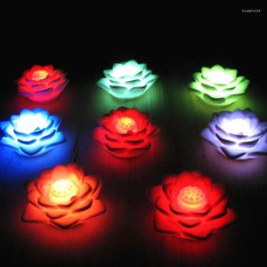 Luces nocturnas románticas flor de loto luz que cambia de color Multicolor LED lámpara de estado de ánimo de amor decoración del hogar