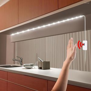 Veilleuses lampe intelligente PIR capteur de mouvement balayage à la main lumière LED bande USB bande étanche chambre maison cuisine armoire décor