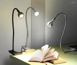 Veilleuses USB puissance Flexible lampe de lecture LED à clipser à côté du lit bureau pour salle d'étude chambre voyage Table livre lampe