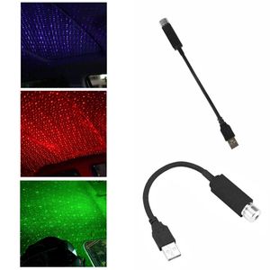 Veilleuses USB Alimenté Mini LED Toit De Voiture Étoile Veilleuses Laser Atmosphère Ambiance Projecteur Véhicule Intérieur Atmosphère Galaxy Lampe Décor P230331