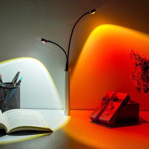 Veilleuses USB Sunset Projection Lampe Rainbow Atmosphere Night Light Sunset Light pour la photographie Selfie Coffee Store Décoration murale en direct P230331