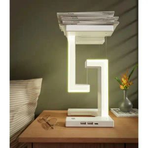La lámpara de mesa flotante de carga inalámbrica de las luces nocturnas puede acomodar una lámpara LED