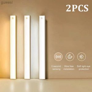 Night Lights Wireless LED Night Light Motion Sensor Light Closet Night Lamp For Kitchen Bedroom Detector Light Cabinet Staircase Backlight YQ240112