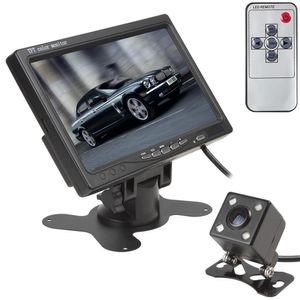 Caméra de Vision nocturne 7 pouces TFT LCD couleur 2 entrée vidéo voiture vue arrière appui-tête moniteur 420 lignes TV objectif 170 degrés