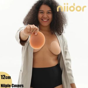 Niidor Couvre-tétons en silicone naturel ultra fin respirant soutien-gorge adhésif invisible pour femmes seins réutilisables 6 couleurs Boob Pasties 240318