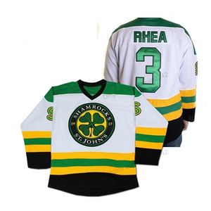 Nikivip Pas Cher Personnalisé Ross The Boss Rhea GOON Film St John's Shamrocks Maillot De Hockey Sur Glace Homme Cousu 2XS-3XL 4XL 5XL 6XL N'importe Quel Numéro De Nom