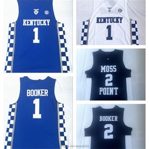 Nikivip Wholesale Kentucky Wildcats 1 Booker maillot de basket-ball du lycée NCAA Devin #College Mens University Shirt Stitched