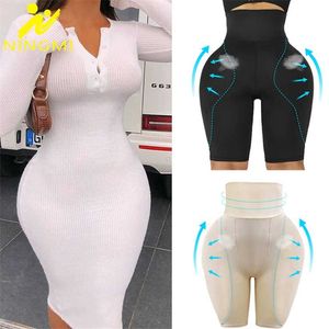 NINGMI Butt Lifter Control Panties Body Shaper Faux Pad Mousse Rembourré Hip Enhancer Slip Femme Shapewear Sablier 220115