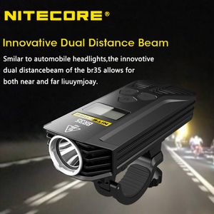 Nitecore BR35 Bike Light 1800 Lumens 2xcree XM-L2 U2 LED RECHARGable Bicycle Front Lampe OLED Affichage OLED Batterie 6800mAh