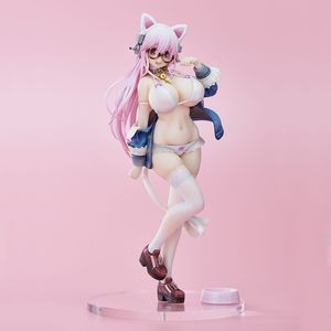 Nitro Super Sonic Super Sonico Chat Blanc Ver. PVC Action Figure Anime Figure Modèle Jouets Sexy Fille Collection Poupée Cadeau Q0522