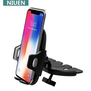 NIUEN Portable 360 degrés universel voiture CD fente tableau de bord téléphone support de support pour IPhone Samsung HTC Sony support de téléphone de voiture