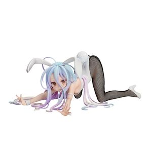 No Game No Life SHIRO lapin fille Anime Figures Bunny Girl 12CM PVC Action Figure Modèle Jouets Sexy Girl Collection Poupée Cadeau X0503