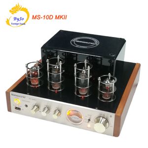 Amplificador de tubo Nobsound MS-10D MKII amplificador de potencia estéreo Hifi 25W * 2 amplificador de tubo de vacío compatible con Bluetooth y USB 110V o 220V