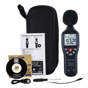 Compteurs de bruit Sonomètre numérique Décibel 30dB - 130dB avec fonction d'enregistrement de données CD Logiciel Testeur de bruit Enregistreur 230721
