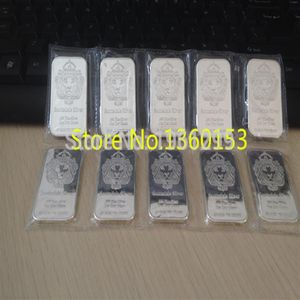 Paquet de joints non magnétiques, lot de 10 pièces, barre de lion Non magnétique, design Scottsdale plaqué argent, lingots de 1oz bar323d