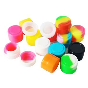 Nonstick 2ML Round Silicone Dabs Wax Container Jars Dry Herb FDA Silicon Box Vaporizer Pour Concentrate Wax Oil Containers FY2414 JN28