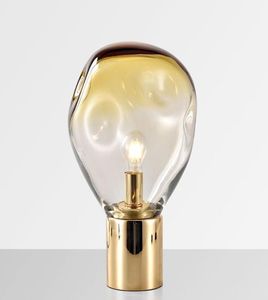 Nordic Gold Glass Table Lampe Italie Design Table Light Light Light Lighting LED Décoration pour le salon7472738