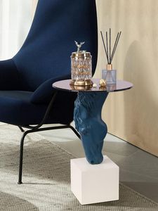 Mesas de café Nordic Horse Head Mesas de la sala de estar Sofá Mesas de té de vidrio Estatuas creativas Cabeza de caballo mesas de noche