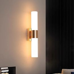 Lampe murale LED nordique simple, lampe de chevet carrée pour chambre à coucher, miroir de salle de bain, phares de salon, appliques murales pour la maison