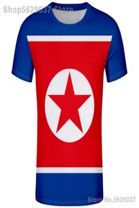 CORÉE DU NORD t-shirt bricolage sur mesure nom numéro prk t-shirt drapeau de la nation kp pays coréen RPDC collège imprimer po vêtements 22076696528