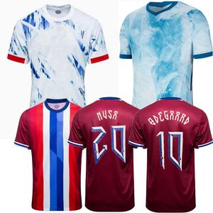 Noruega 2024 2025 Jersey de fútbol Haaland Odegaard Strand Larsen Sorloth Berg Ajer Nusa Bobb Ostigard Vetlesen 21 22 24 25 Camisa de los fanáticos del jugador de fútbol del equipo nacional