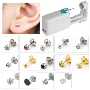 Nose Rings Studs Disposable Aseptic Ear Nail Gun Household Piercing Group Portable s Tool for Women Men 230325