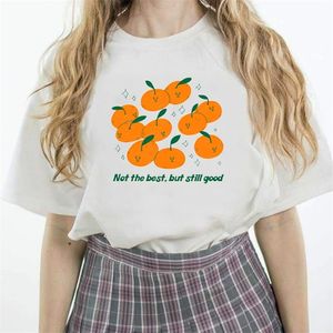 Pas le mais toujours bon Oranges graphique t-shirt mode coréenne Kawaii mignon femmes fille t-shirt Tumblr drôle Hipster été hauts 220511