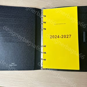 Estuche para cuaderno Planificador con caja Grande Pequeño Anillo impermeable Cubierta de agenda Reunión de trabajo Nota Calendario Monedero Diseñador de lujo Estuche para tarjetas de crédito Monedero para mujer