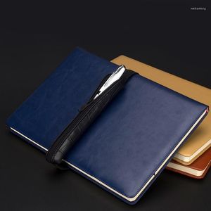 Notebook Pen Case Business Luxury Leather Lápiz Fuente de almacenamiento para suministros escolares de oficina individual
