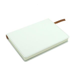 Blocs de notas A6 Diarios de sublimación con cinta de doble cara Cuaderno de transferencia térmica DIY Blanco Blanco Diario de cuero de imitación SN4028