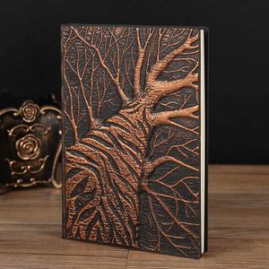 Bloc de notas Magic Notebook Creative Hard Cover Diary Book A5 Vintage Handcraft Leather Relieve Fashion Travel Journal Planner BookNotepads Not