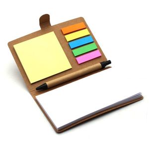 Notes Multi fonction drapeau collant ensemble papier kraft cahier bloc-notes personnalisé avec stylos 220927