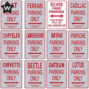 Avis Avertissement Signe En Étain Attention Affiche En Métal Parking Seulement Plaque En Métal Vintage Autocollant Mural Style Rétro Plaque Homme Cave Décor Extérieur 30X20CM w01