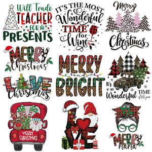 Notions Big Christmas Christmas Transfer Stickers Iron On Cutoon Cartoon Lettres de No￫l