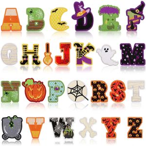 Notions mignon Halloween fer Ones fantôme chauve-souris araignée forme lettres dessin animé brodé Applique bricolage artisanat accessoires pour enfants Costume