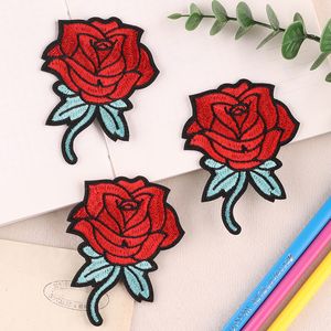 Notions Red Rose Patchs brodés à repasser à coudre sur patch pour vêtements robe chapeau pantalon chaussures couture décoration bricolage artisanat réparation appliques