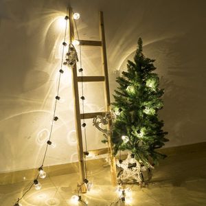 Novedad 38 Uds. Bola transparente 10M LED guirnalda de luces guirnalda Navidad boda al aire libre vacaciones luz decoración Patio luces