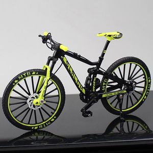 Juegos novedosos 1 10 Mini modelo de bicicleta de aleación Diecast Metal Finger Racing Mountain Bike Plegado Ciclismo Adornos Colección Juguetes para niños 230322