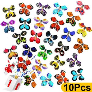 Jeux de nouveauté 10 papillons volants magiques enchevêtrés papillon fée jouets élastique coloré signets fête cadeaux surprise 231115