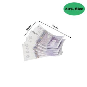 Jeux de nouveauté 50% Taille Prop Argent Argent UK Livres GBP Banque Copie 10 20 50 100 Parti Fausses Notes Pour La Vidéo De Musique Développe Early Math Drop Dhwo8