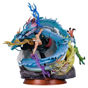Nouveauté Jeux Anime One Piece Zoro Super Big Action Figure 3 Dragons Statue Gk Modèle Poupée 35 cm Figurines Cadeau De Noël Jouets Pour Enfants