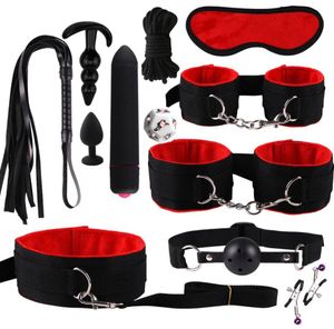 Jeux de nouveauté BDSM Kits Vibrator Sex Toys For Women Couples Handlect Whip Anal Pild Exotic Accessoires Équipement de servitude HARNESS164740487