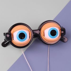 Jeux de nouveauté Lunettes de farces drôles Jouets Horreur Globe oculaire Lunettes de chute Yeux fous Jouet pour Halloween Cadeau de fête de Noël 230923