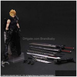 Jeux de nouveauté Costumes de mascotte Play Arts Kai Cloud Final Fantasy Figure Strife Sephiroth Squall Leonhart Figurines d'action modèle jouet 28 cm Dhag0