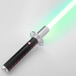 Juegos novedosos THYSABER Pixel Lightsaber Neo Smooth Swing Metal Handle LED Strip Blade Cosplay Laser Jedi Sword Toys 230619