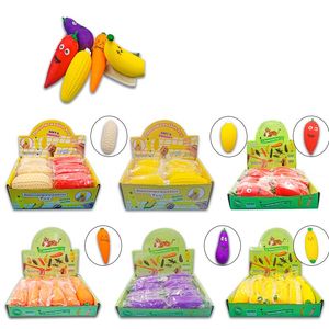 Jeux de nouveauté jouets décompression presser les légumes et la pression de libération de banane jouet TPR pour enfants et adultes cadeau amusant